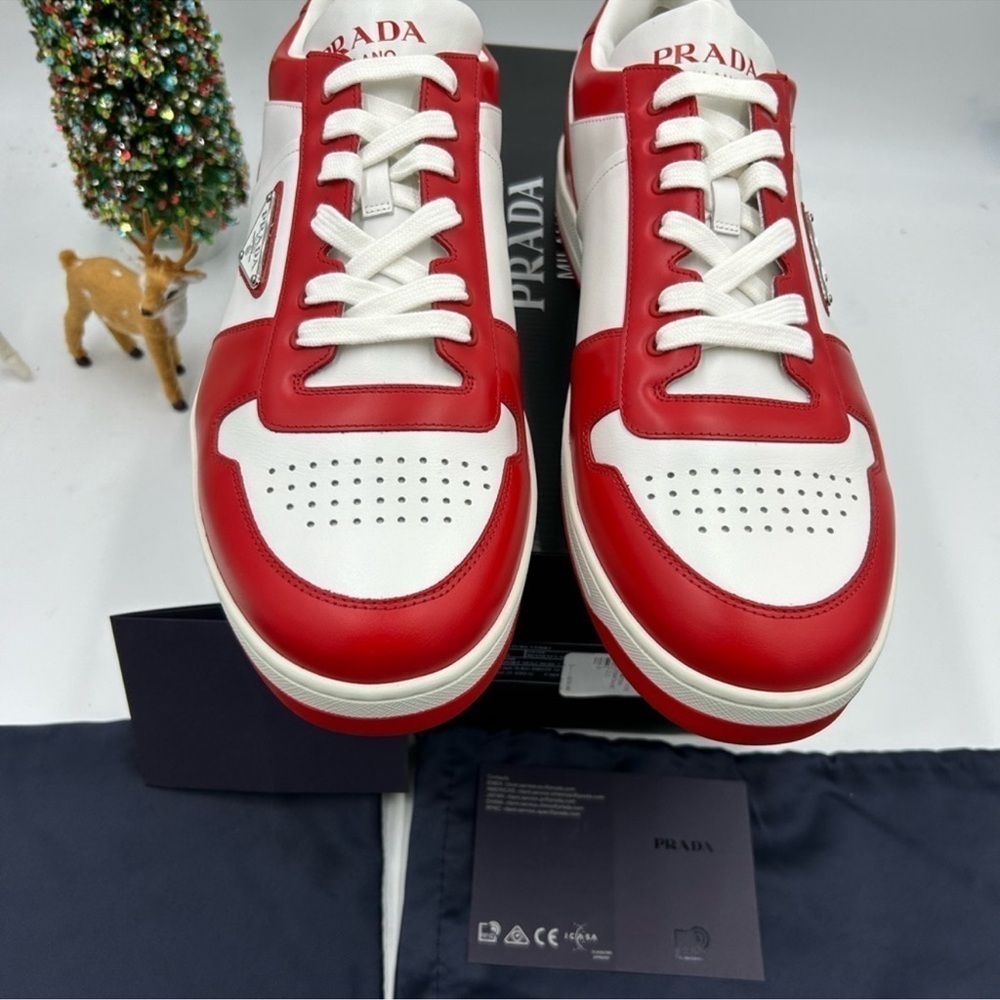 Men’s Prada downtown logo low top sneakers size 12.5 made in Italy - Picture 4 of 12